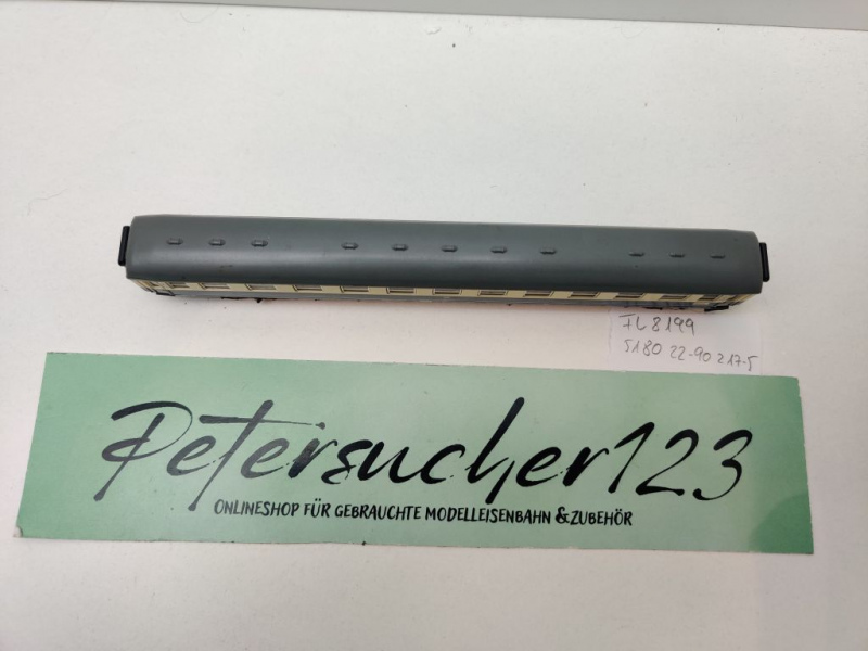 Fleischmann N DC 8199 Schnellzug Abteilwagen 2.Kl dunkler / Büm235 / DB