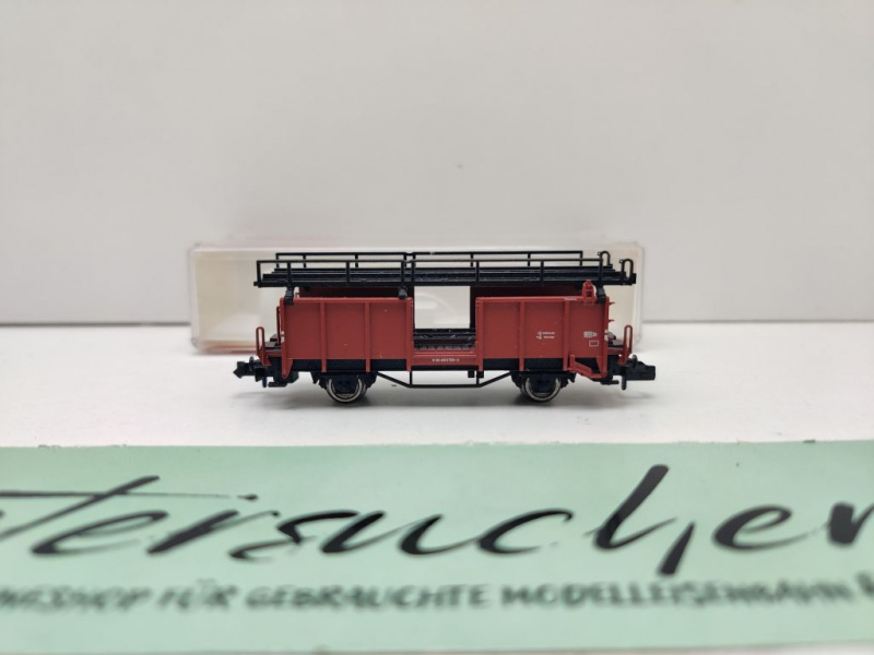 Fleischmann N DC 8224 Autotransportwagen unbeladen / Laaes541 / DB / OVP