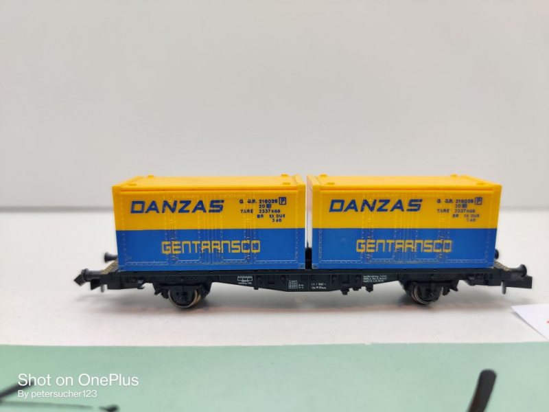 Fleischmann N DC 8233 Containertragwagen "Danzas" / DB