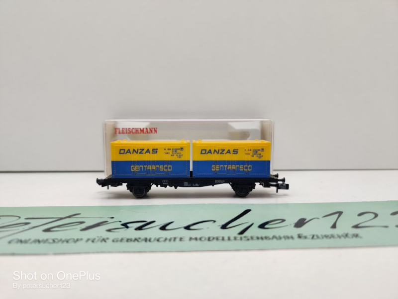 Fleischmann N DC 8233 Containertragwagen "Danzas" / DB / OVP