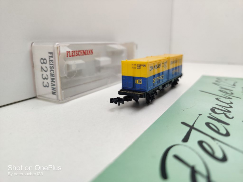 Fleischmann N DC 8233 Containertragwagen "Danzas" / DB / OVP