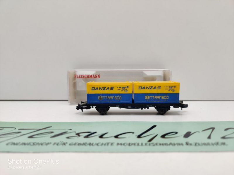 Fleischmann N DC 8233 Containertragwagen "Danzas" / DB / OVP