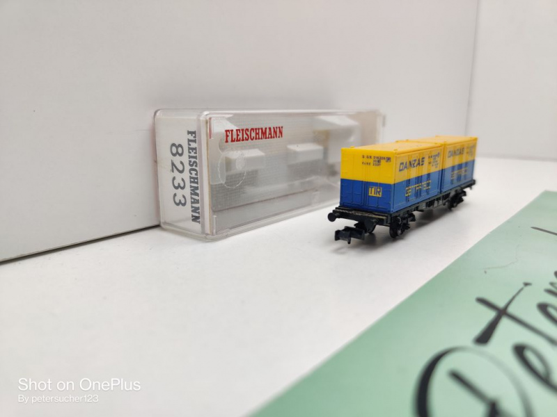 Fleischmann N DC 8233 Containertragwagen "Danzas" / DB / OVP
