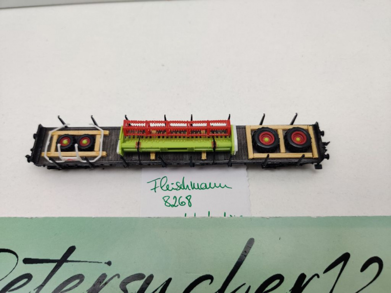 Fleischmann N DC 8268 Rungenwagen "Landw. Ladung" Rs684 / NEM / DB
