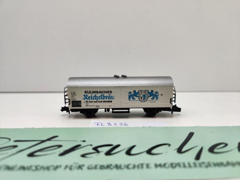 Fleischmann N DC 8326 Kühlwagen "Kulmbacher" Logo Rechts Ichq / DB