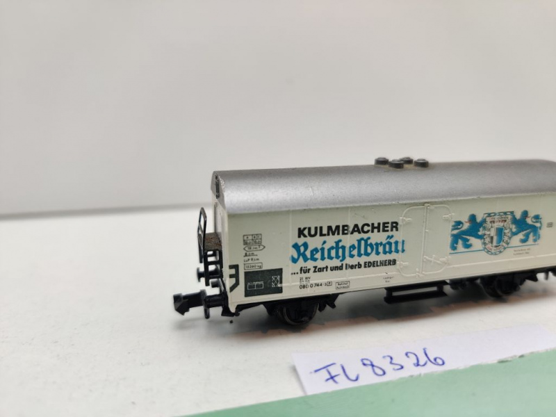 Fleischmann N DC 8326 Kühlwagen "Kulmbacher" Logo Rechts Ichq / DB