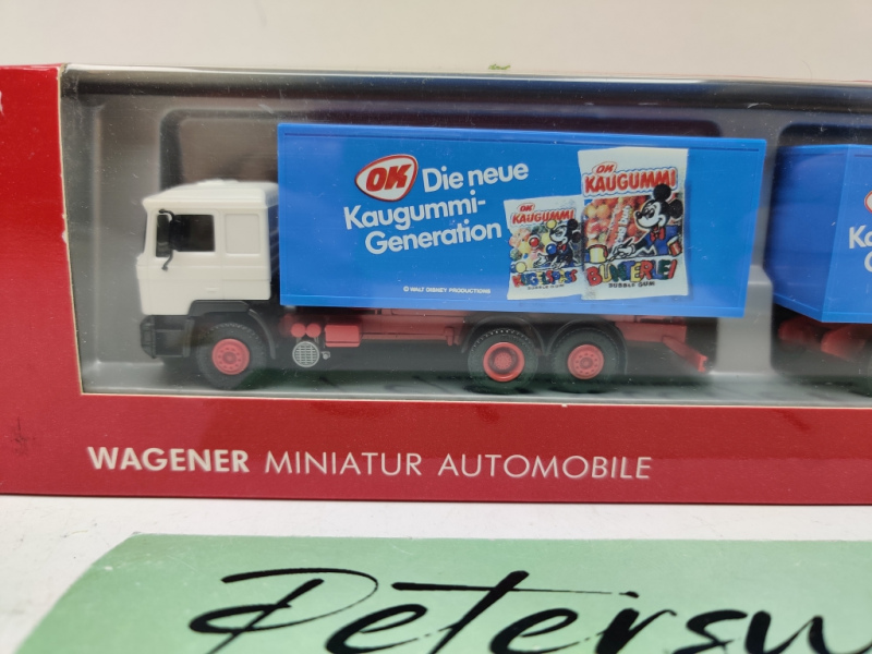 Herpa H0 / 1:87 / 859031 Man F90 Koffer-Hänger Zug - OK Kaugummi / OVP