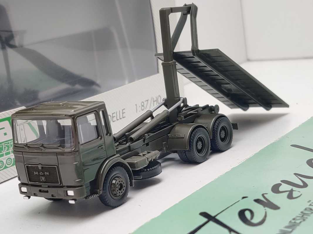 Herpa Maag H0 740036 MAN M90 Abrollkipper 3a BW / 1:87 / OVP