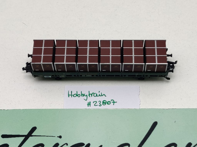 Hobbytrain N DC H23807 Post-Behälterwagen Post2-t/13 / NEM / DB