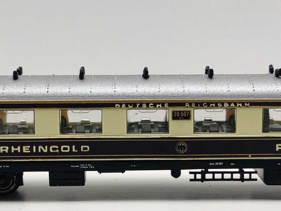 Hobbytrain N DC 20500 Rheingold Wagenset mit Beleuchtung / NEM / DRG / OVP