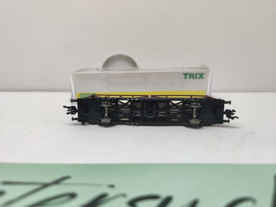 Mini Trix N DC 15257-8 / 2-achsigen Einheitstaschenwagen / Sdgkms 707 / DB AG / „BERTSCHI AG“ / OVP