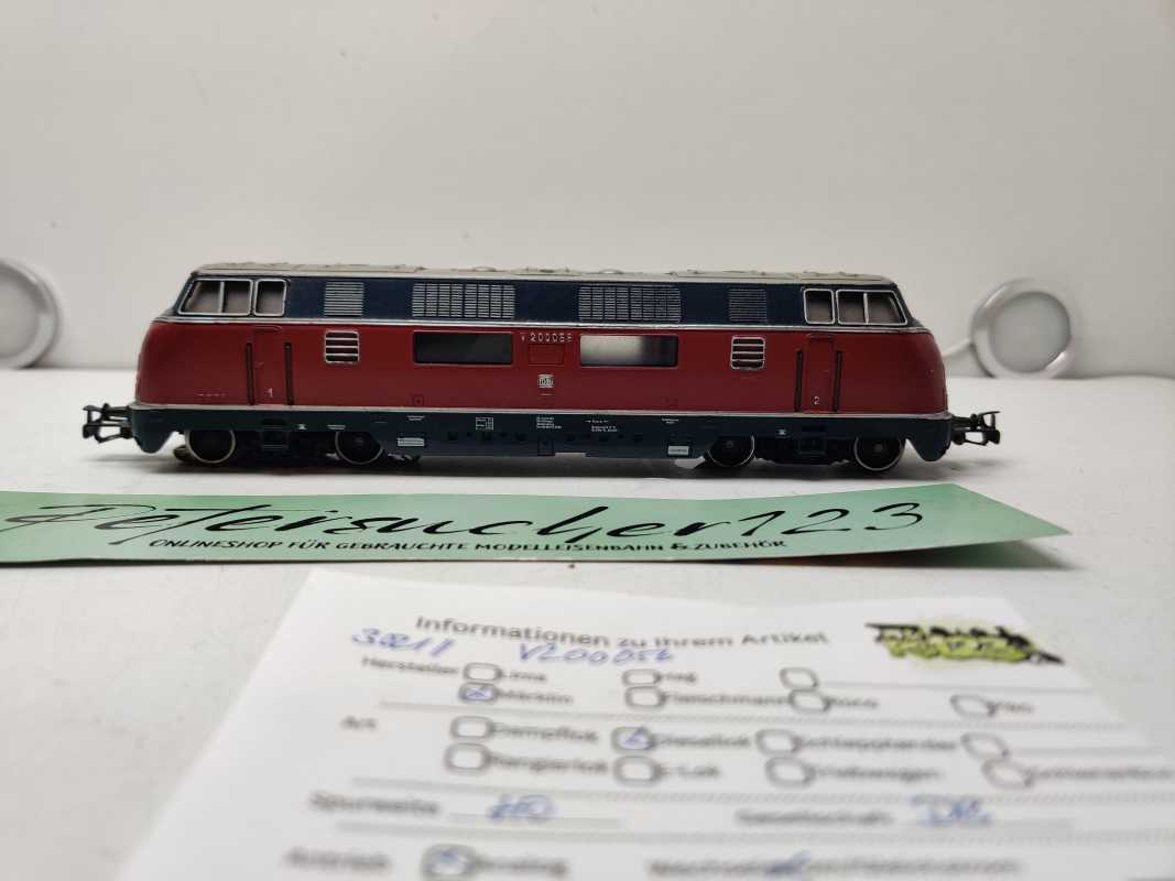 MÄRKLIN H0 AC 3021 / V200 056 / Diesellok / Rot / DB / Umbau Delta - Digital
