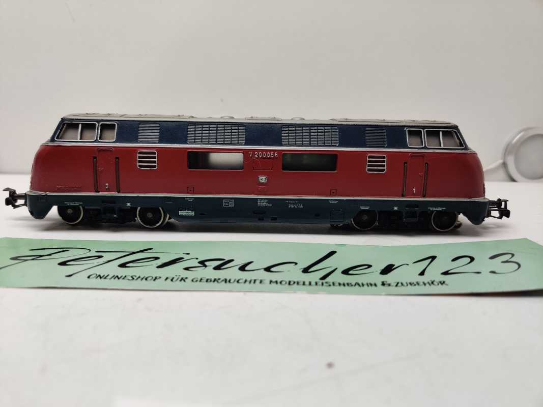 MÄRKLIN H0 AC 3021 / V200 056 / Diesellok / Rot / DB / Umbau Delta - Digital