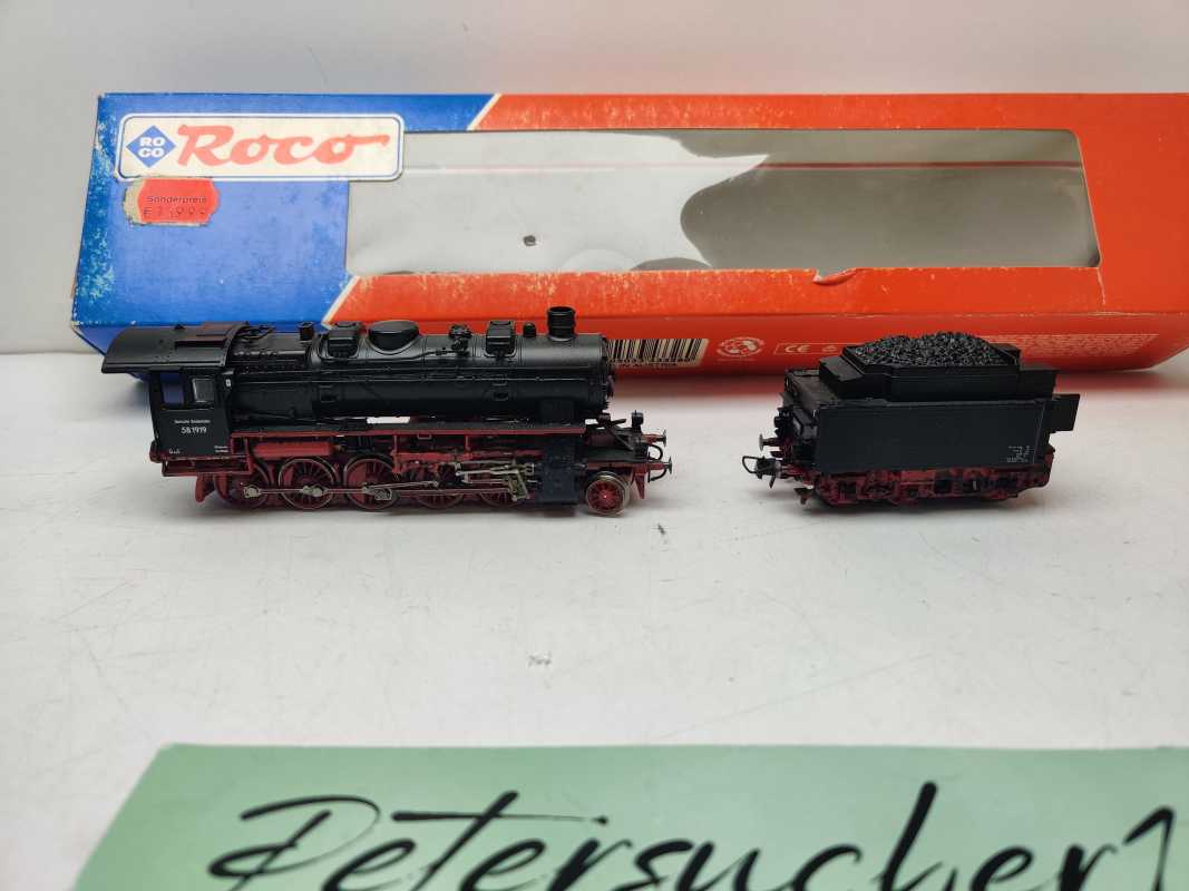 Roco H0 DC 43326 / schweren Güterzug-Dampflokomotive der Baureihe 58 / OVP / Defekt