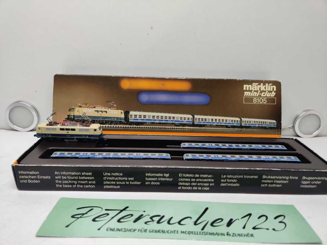 Mini Club / Märklin Z DC 8105 /  Personenzug „Flughafen Frankfurt – Ihr Zug zum Flug“/ OVP / Lok Defekt
