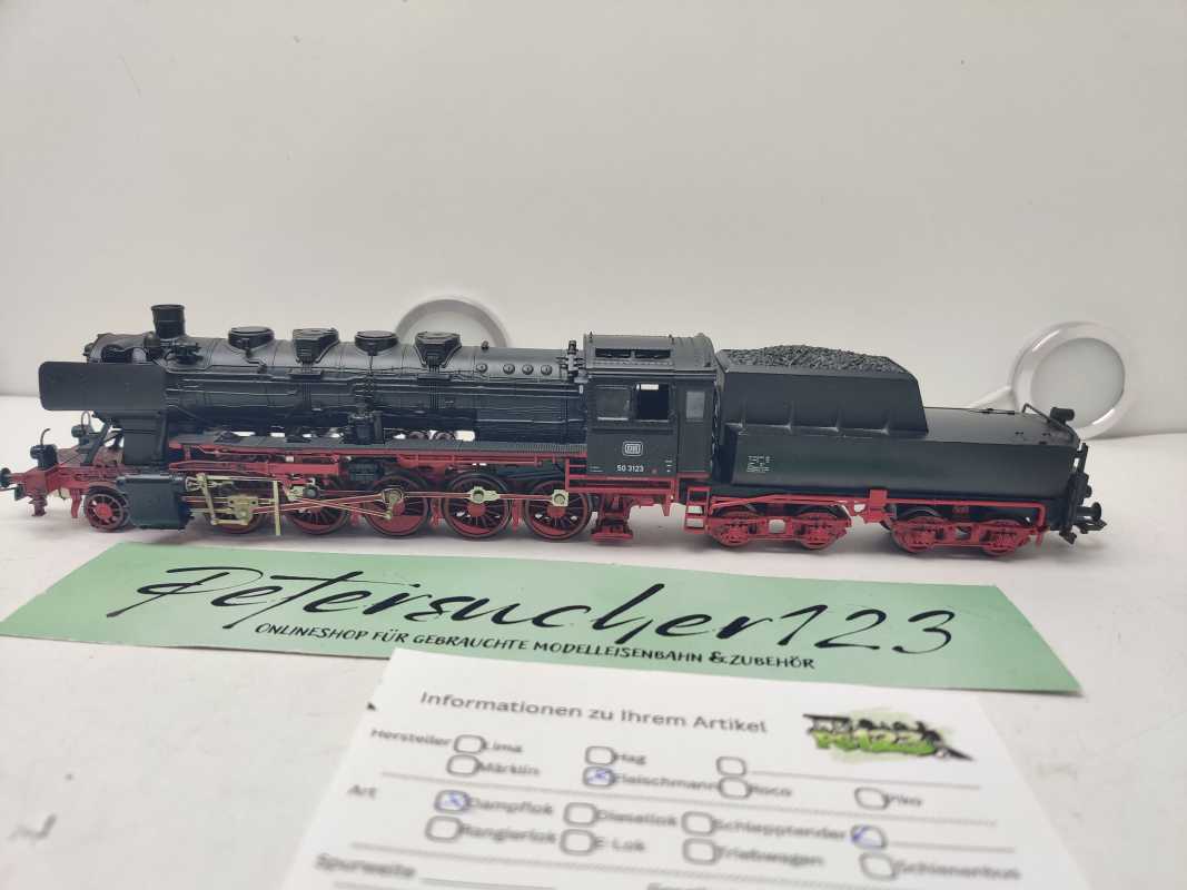 Fleischmann H0 DC 4176 / BR50 3123  / Schlepptender-Dampflokomotive / DB / Analog