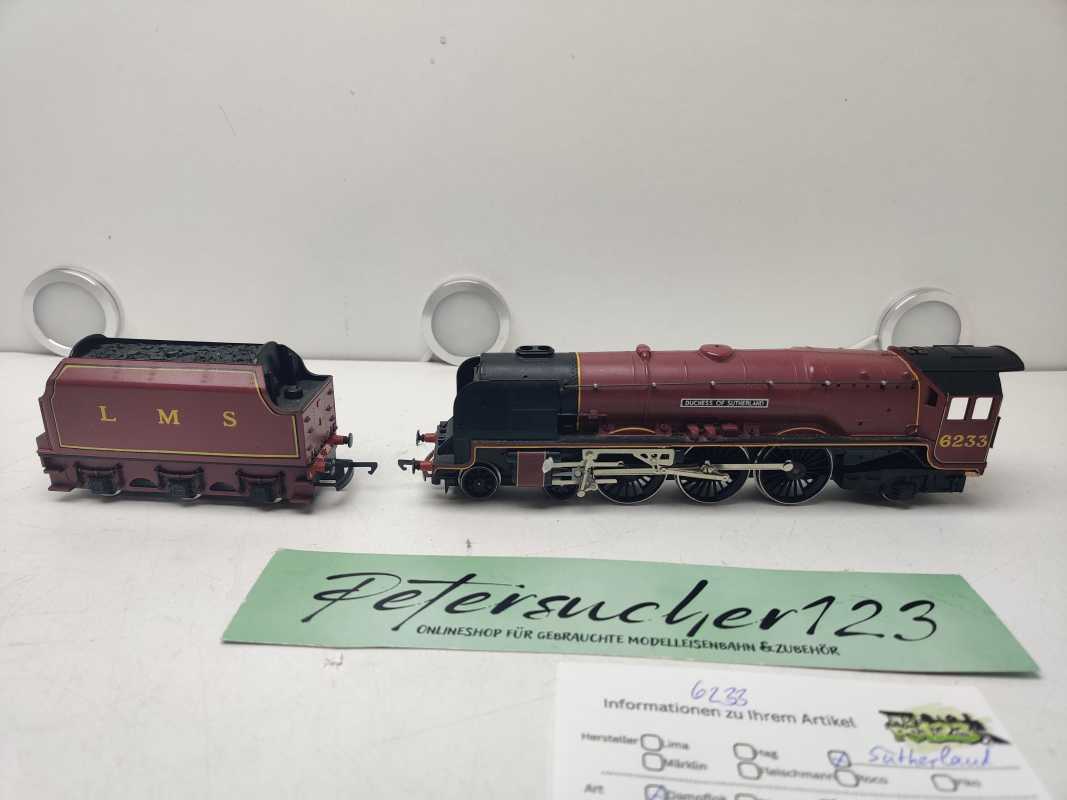 Sutherland H0 DC 6233  Dampflokomotive / LMS Princess / Coronation Class / „Duchess of Sutherland“ / Bastler / Defekt