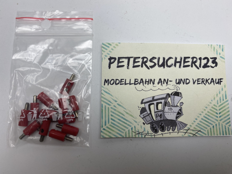 Viessmann, Märklin, Faller   10 Stück Stecker Rot