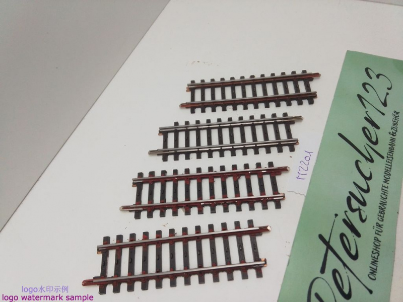 Märklin H0 AC 2201 4x Gerades K-Gleis / 1/2 = 90 mm / Farbe, Rost, Kleber