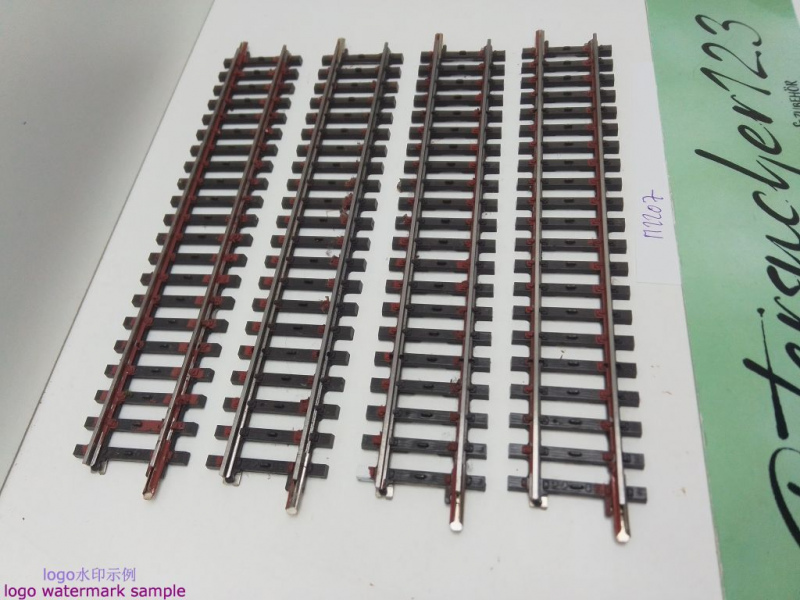 Märklin H0 AC 2207 4x Gerades K-Gleis / 156 mm / Farbe, Kleber