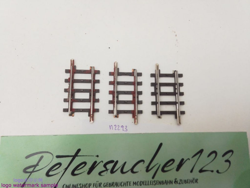 Märklin H0 AC 2293 3x Gerades K-Gleis / 41,3 mm / Farbe, Kleber