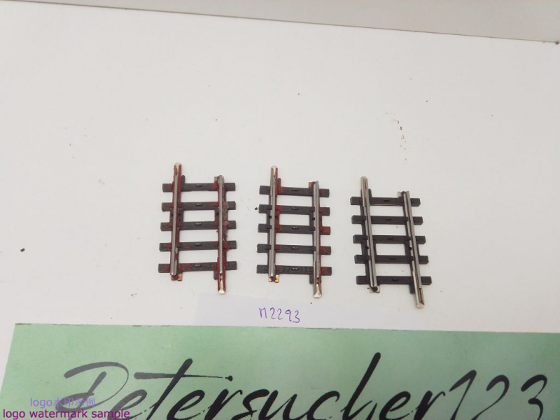 Märklin H0 AC 2293 3x Gerades K-Gleis / 41,3 mm / Farbe, Kleber
