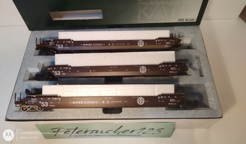 Kato H0 DC 253504 US Tragwagen-Set / 30-9031 / BNSF / OVP