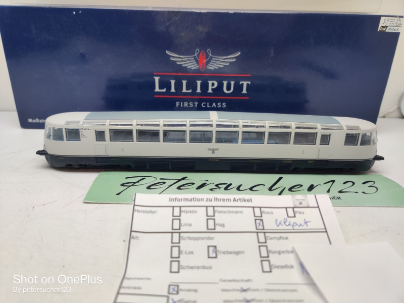 Liliput H0 AC L112883 / 137 463  Triebwagen Diesel Aussichtswagen Dresden / Weiß / Esu-Digital / OVP