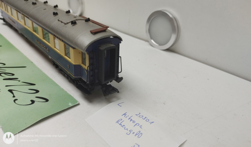 Liliput H0 AC 20501 Rheingold Wagen / 1.Kl. / DB / Blau - Beige / Inneneinrichtung