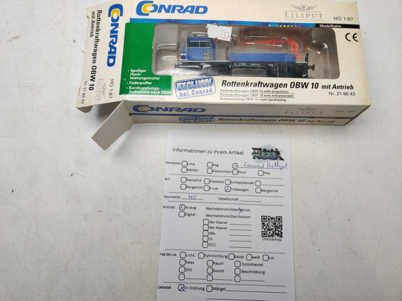 Liliput H0 DC 21 66 43 Rottenkraftwagen OBW 10/ Analog / OVP