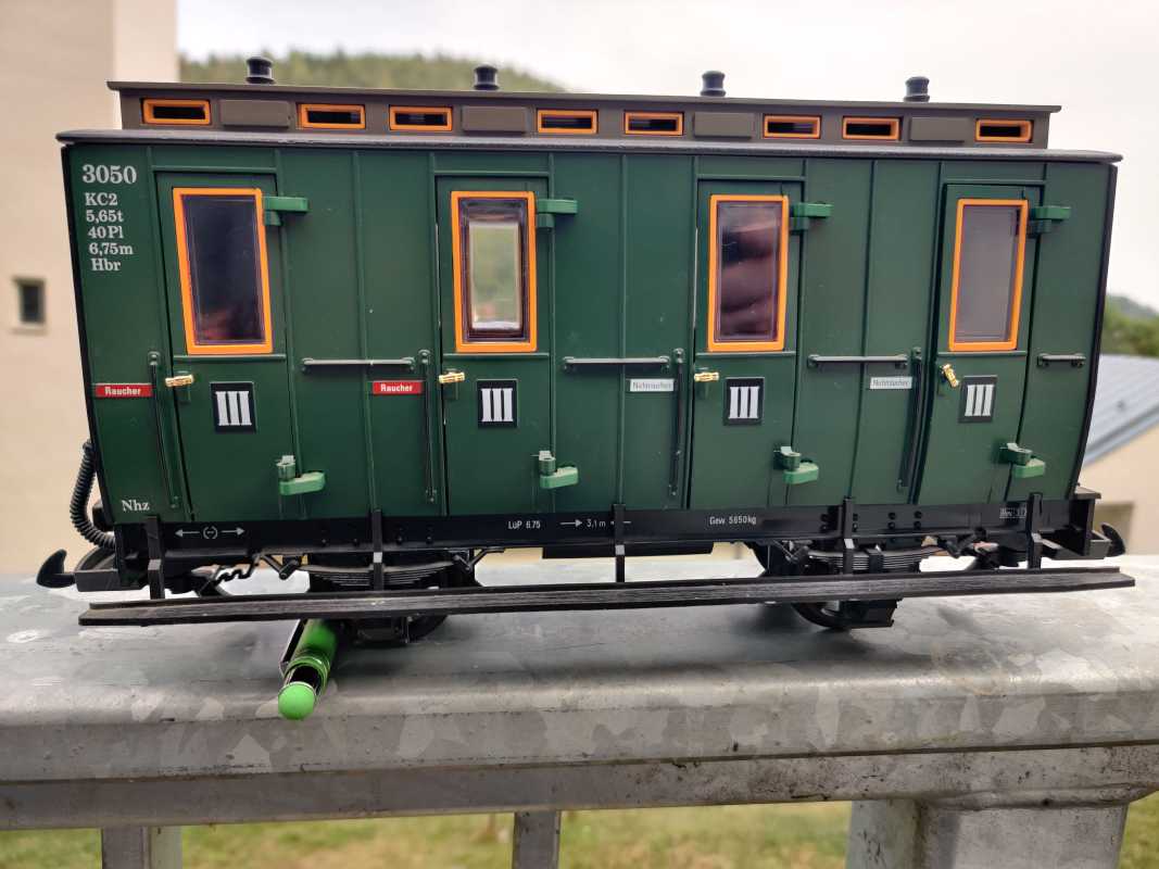 LGB Spur G 1205 /  1 x standardmäßige Weiche / rechts / Radius R1 30° + 1201 Antrieb + 1204 Laterne