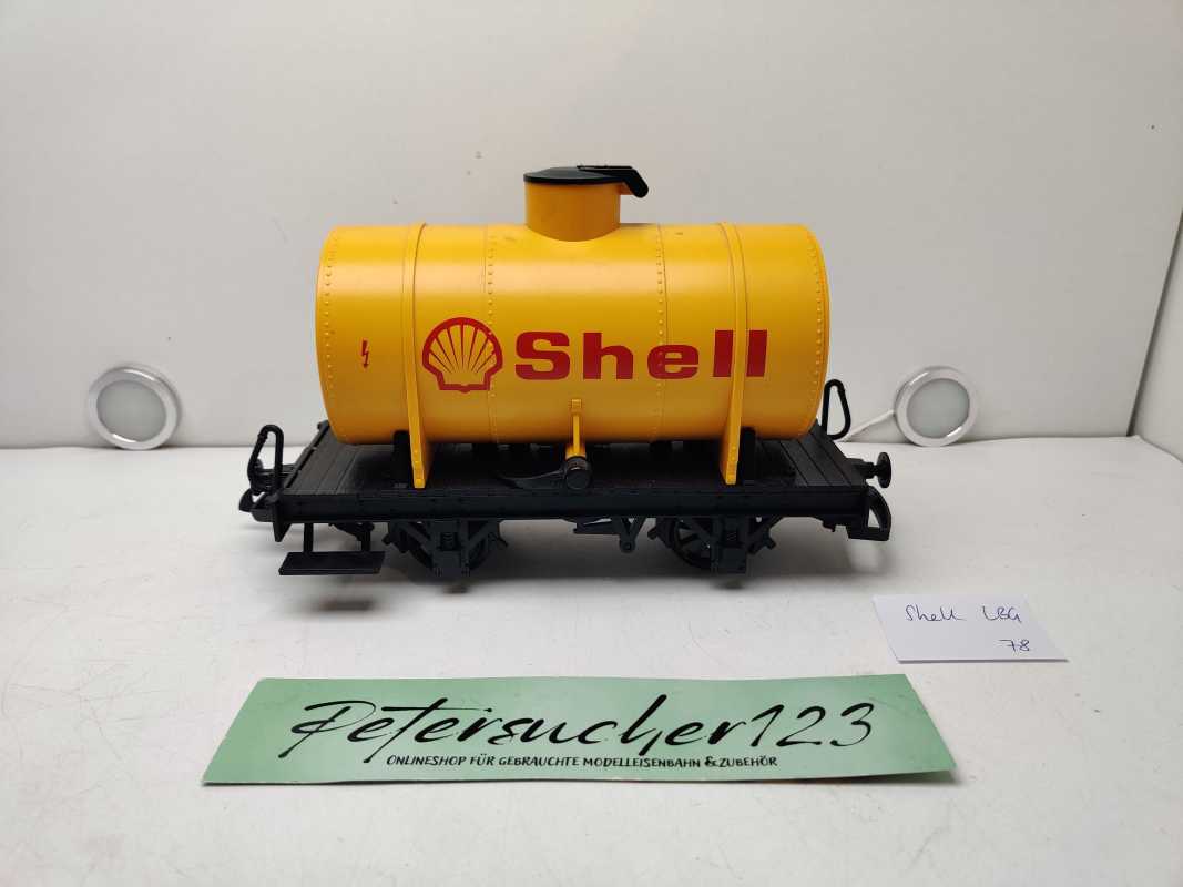 LBG Spur G 4040 / 2-achsiger Kesselwagen / SHELL / gelb