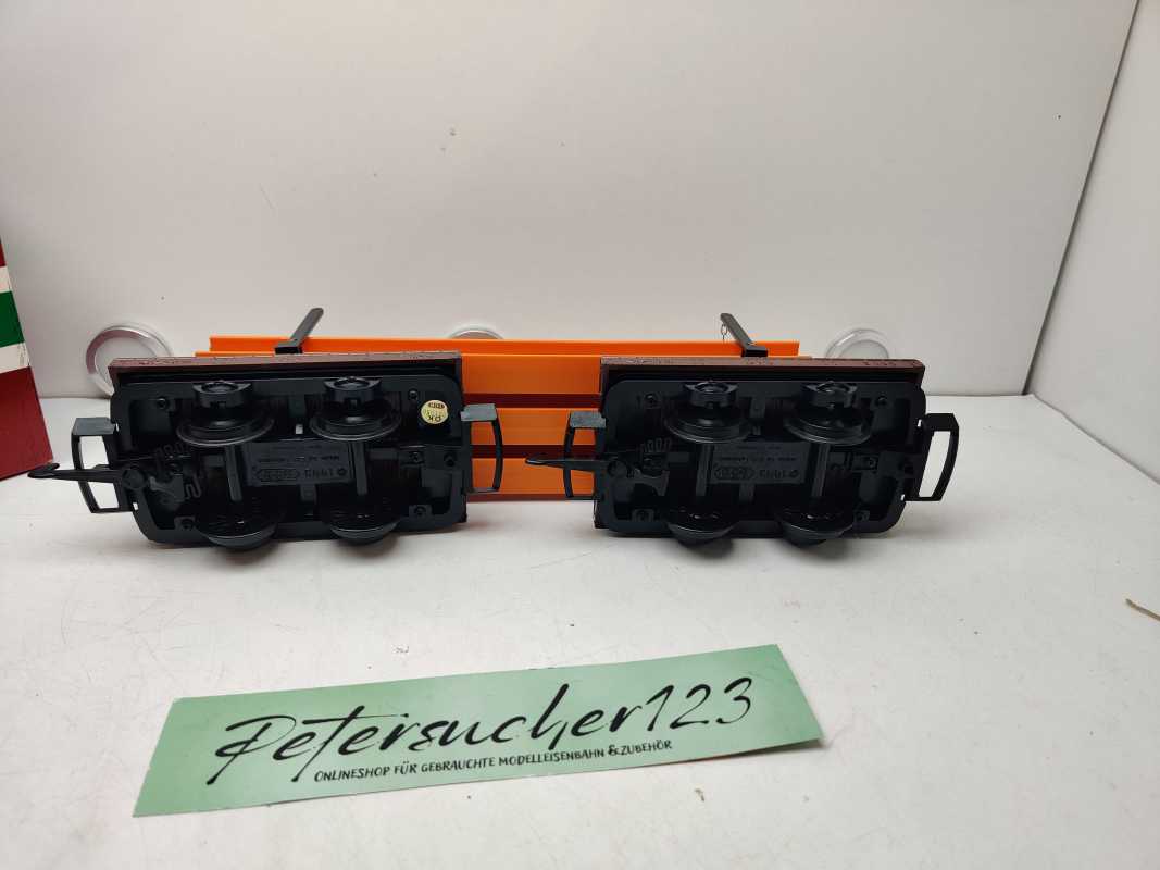 LBG Spur G / 40500 / Feldbahn-Drehschemelwagen-Set / OVP