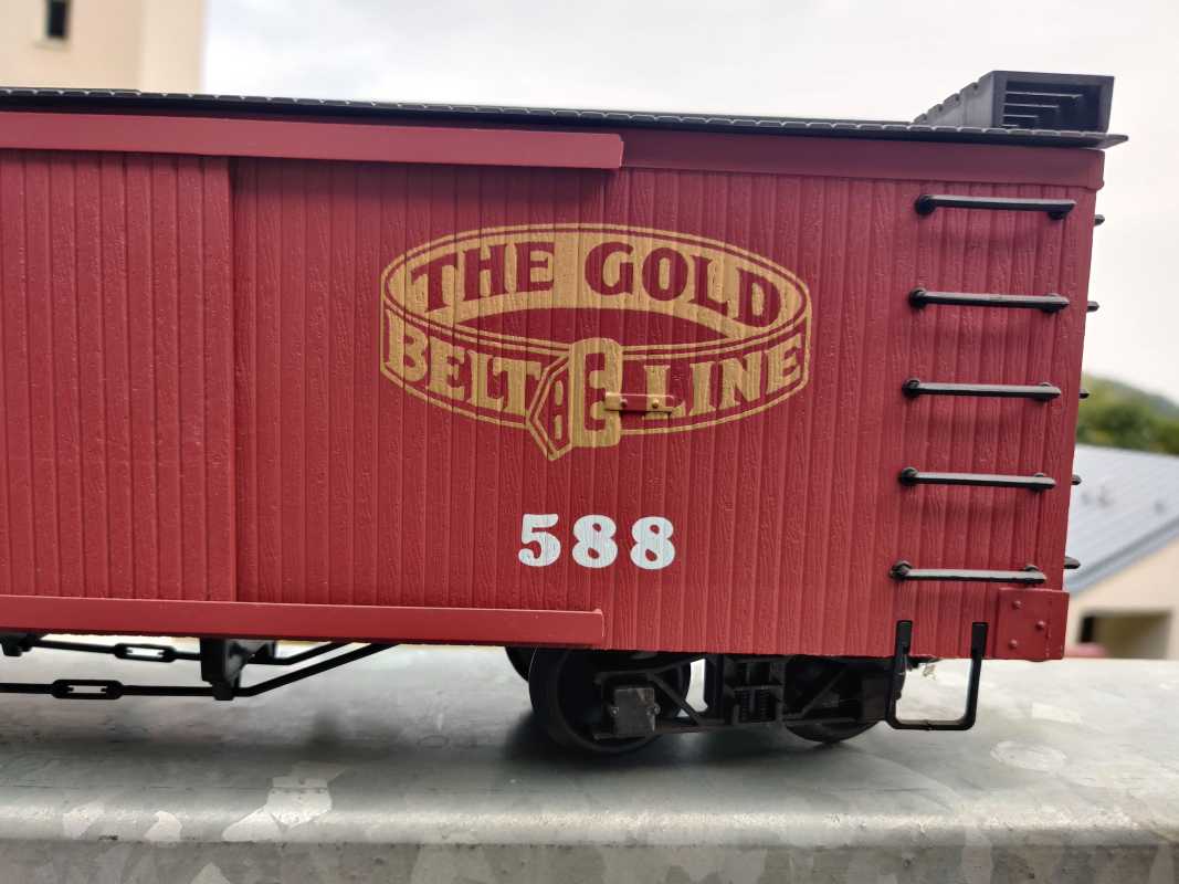 Bachmann Spur G 95344 / „Big Haulers“ 20 Fuß Güterwagen Wood-Side Boxcar / „Florence & Cripple Creek“