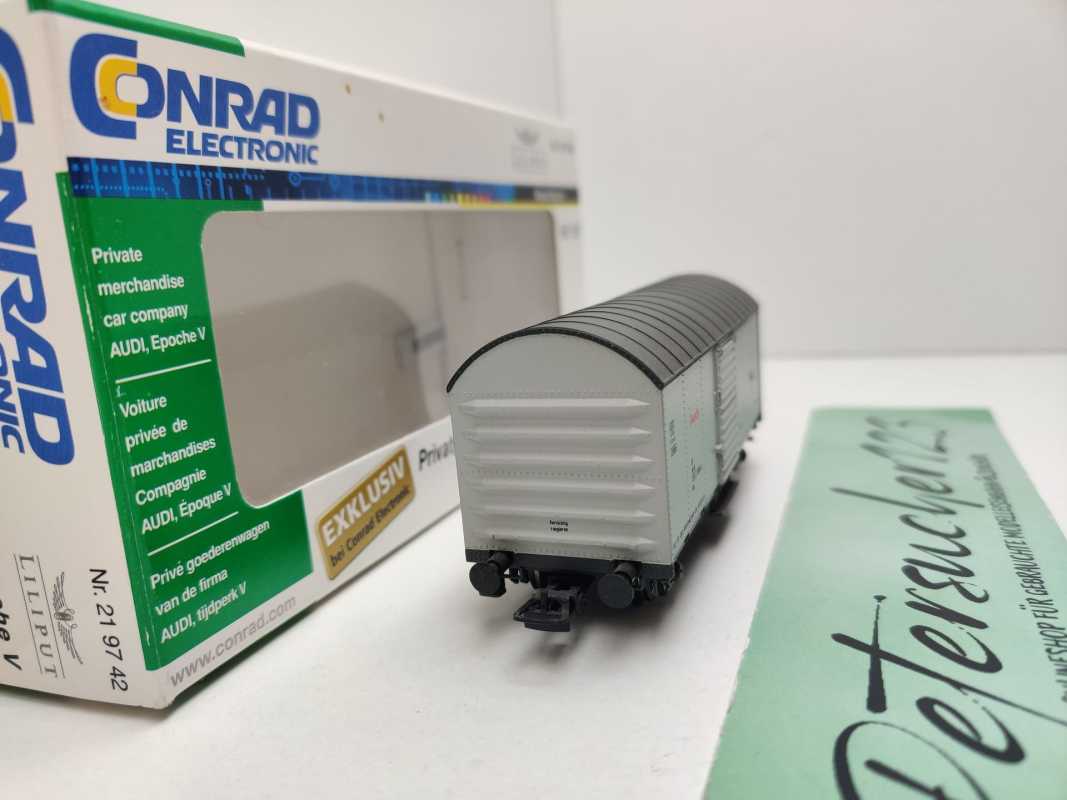 Liliput H0 DC 219742 Privatgüterwagen "AUDI" Gbs / NEM / [P] DB / OVP