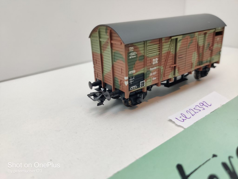 Liliput H0 AC 225393 ged. Güterwagen / Militärwagen / Ghs / NEM /  DR