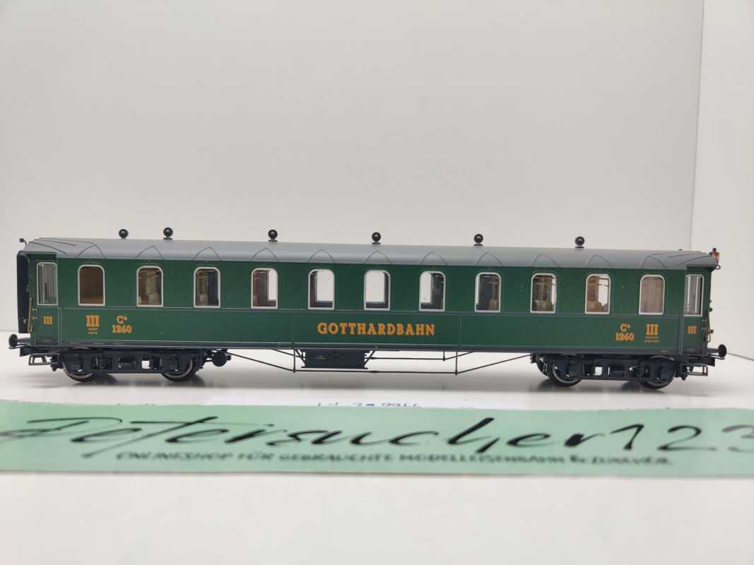 Liliput H0 DC 329966 Personenwagen "Gotthardbahn" ohne Licht 3.Kl C4 / NEM / [P]