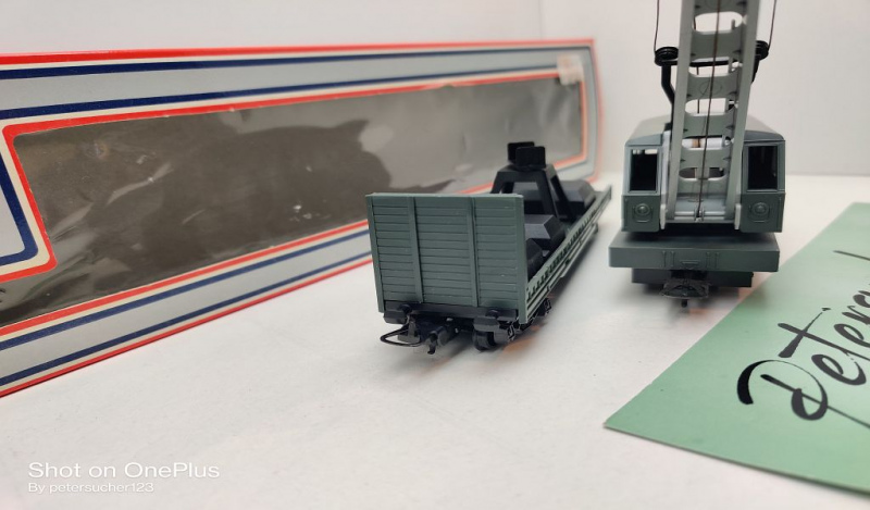 Lima H0 DC 309058 Schwerlastkran mit Schutzwagen / BPRX 4030 / DB / OVP