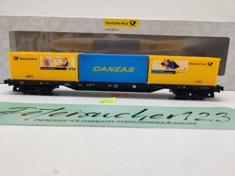Lima H0 DC 02142 Tragwagen & 3 Container Rs / DP Philatelie / NEM / DB / OVP