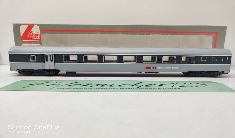Lima H0 DC 201205 Eurocity Mittelwagen "Gotthard" "Graue Maus" / SBB / OVP
