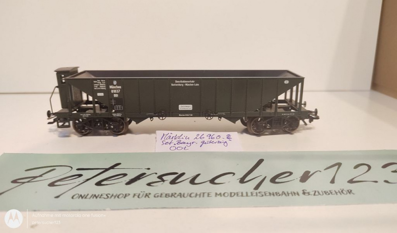 Märklin H0 AC 26960 1x Trichterwagen aus Wagen-Set "bayer. Güterzug" / NEM / DRG