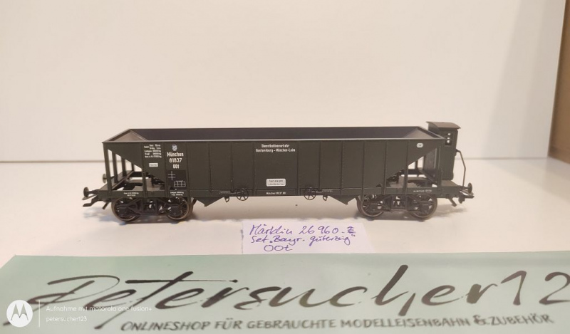 Märklin H0 AC 26960 1x Trichterwagen aus Wagen-Set "bayer. Güterzug" / NEM / DRG