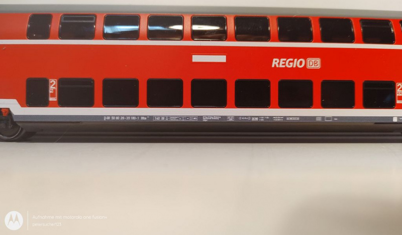 Märklin H0 AC 29478 Doppelstockwagen-Set DABza756 DBza751 1.-2. + 2.Kl / NEM / DB