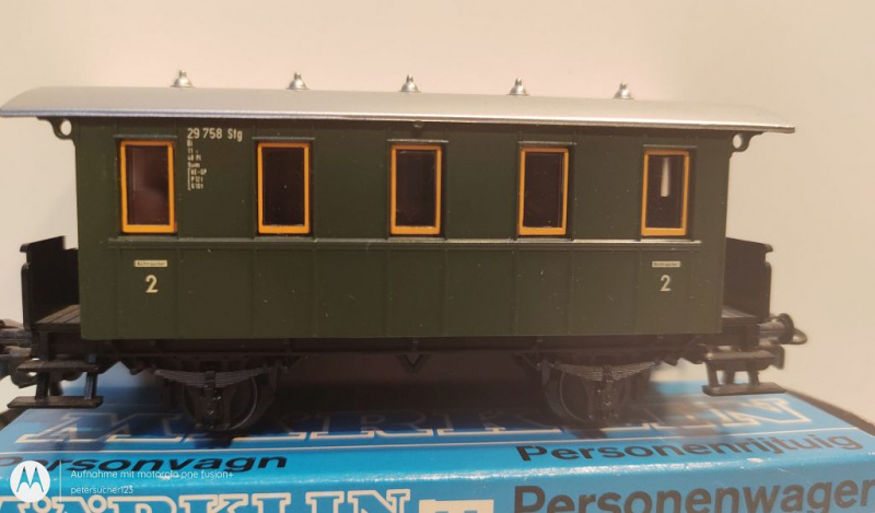 Märklin H0 AC 4039 Personenwagen / 2. Kl. / EVP blau