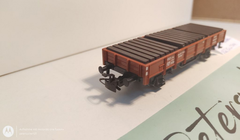 Märklin H0 AC 4423 Niederbordwagen mit Paletten / Kklm 505 / DB