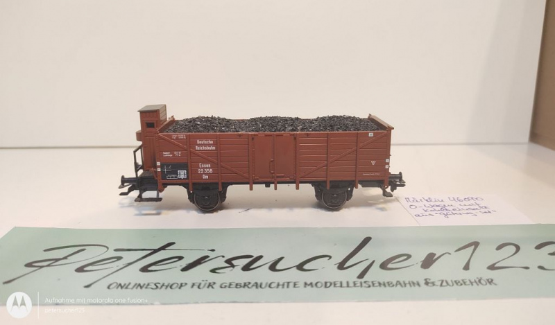 Märklin H0 AC 46090-04 offener Güterwagen aus Güterwagen-Set / Kohleeinsatz / NEM / DRG