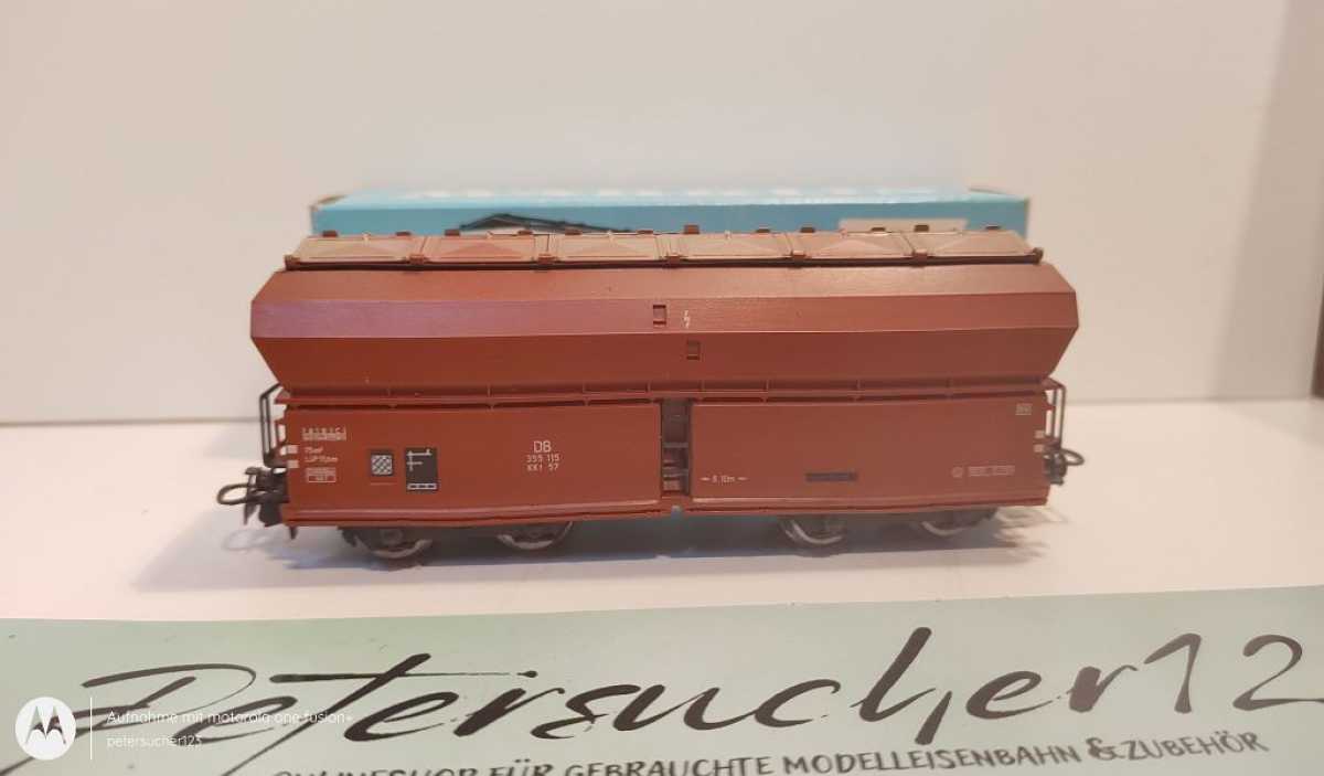 Märklin H0 AC 4626 Grossgüterwagen mit Klappdeckeldach / DB/ OVP hellblau