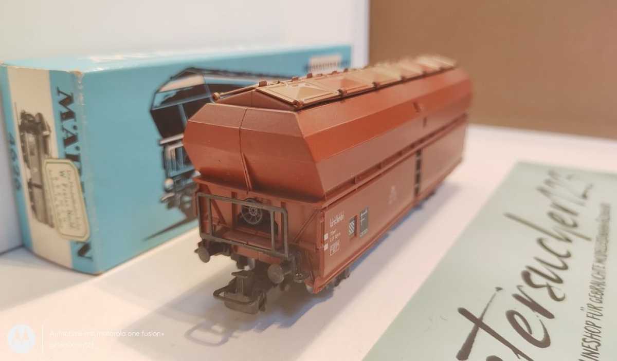 Märklin H0 AC 4626 Grossgüterwagen mit Klappdeckeldach / DB/ OVP hellblau