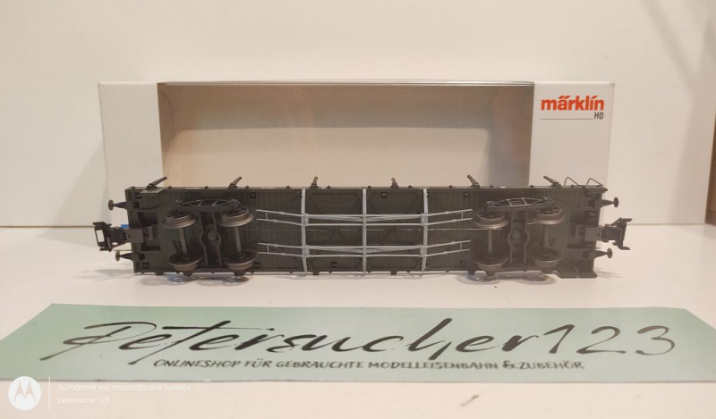 Märklin H0 AC 46280 Flachwagen mit Bremserhaus / K / K.Bay.Sts.B. / OVP weiß