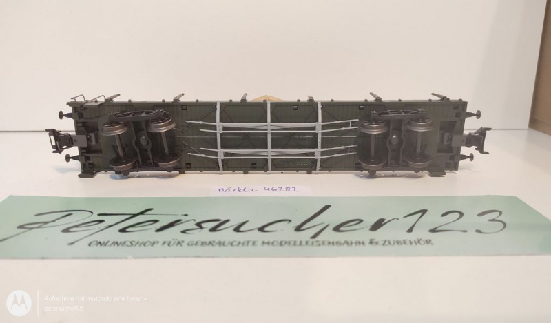 Märklin H0 AC 46282 Flachwagen mit Rungen / Ladung Dachstuhl / NEM / K.Bay.Sts.B.
